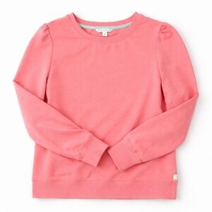 Southern Tide Coral Puff Sleeve French Terry Sweatshirt (Large) Coastal Staple